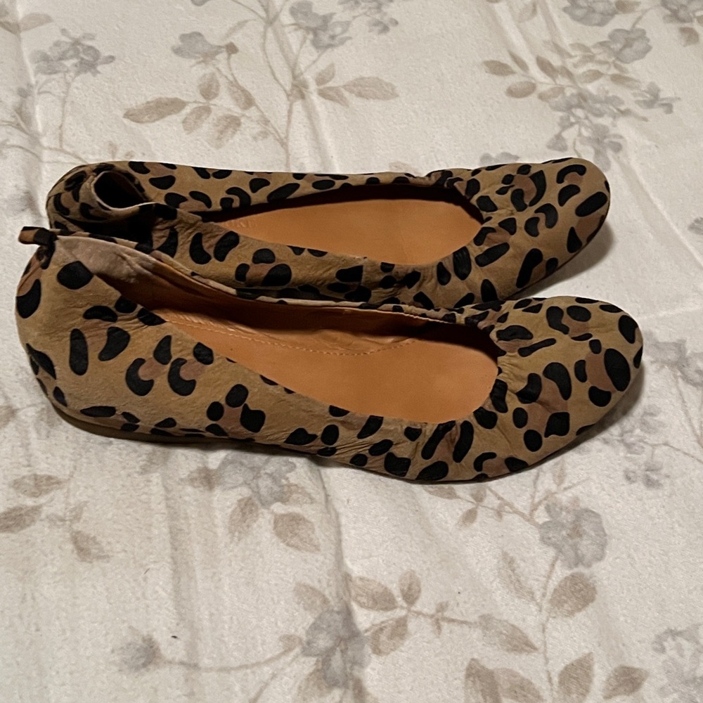 Leather leopard Slip On Loafers 9.5 - Picture 2 of 5